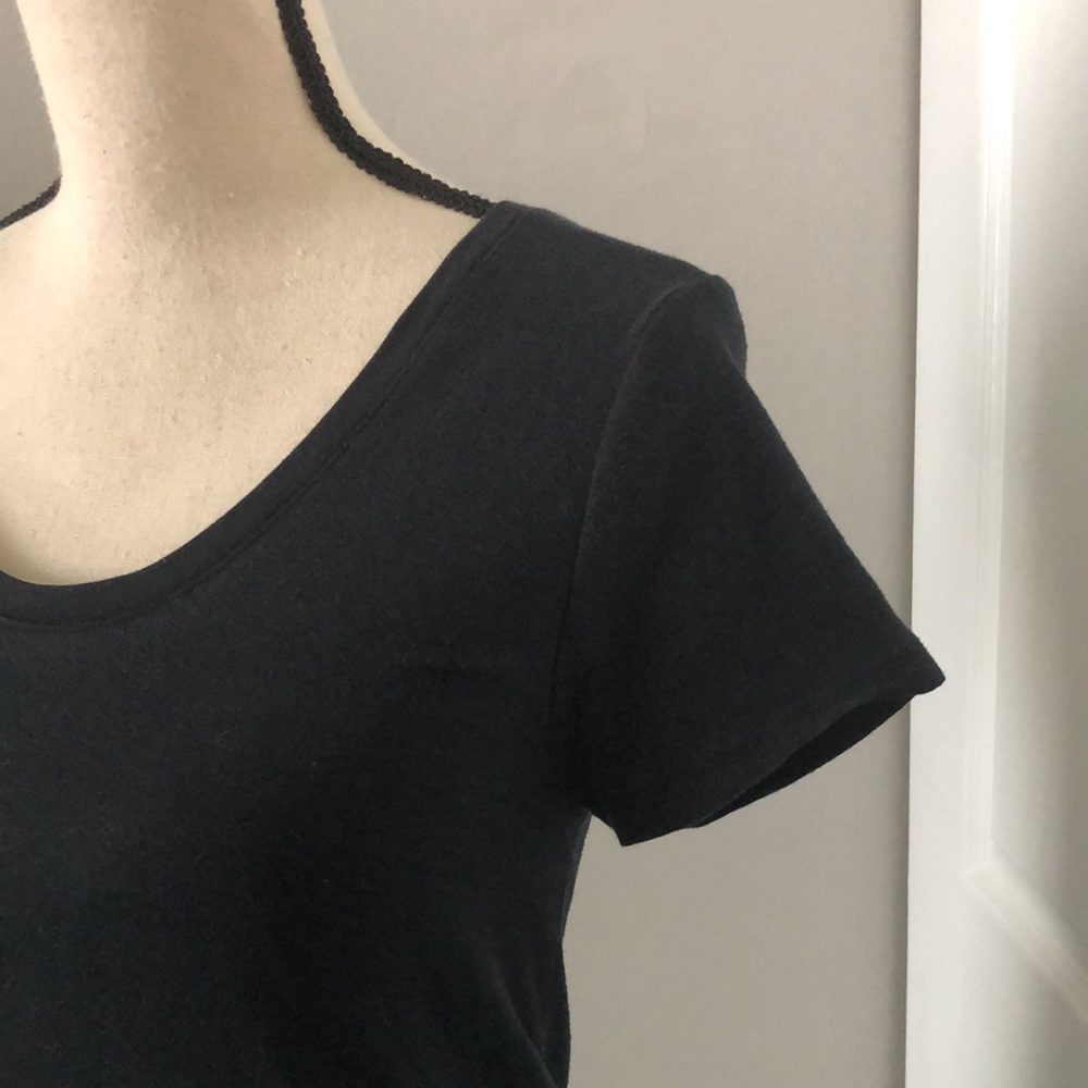 ISABEL Maternity by Ingrid & Isabel Prima Cotton Black Tee | M - Picture 4 of 10